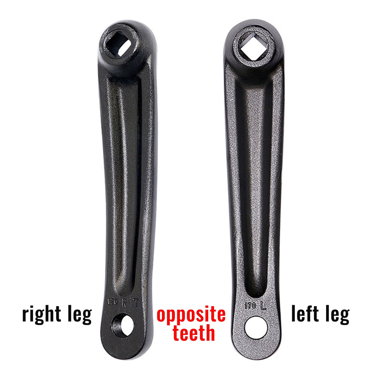 2Pcs 170mm Aluminum MTB Mountain Road Bike Crank Bicycle Square/Rhombic Hole Crankset Cycling Repair Part Left Crank Arm