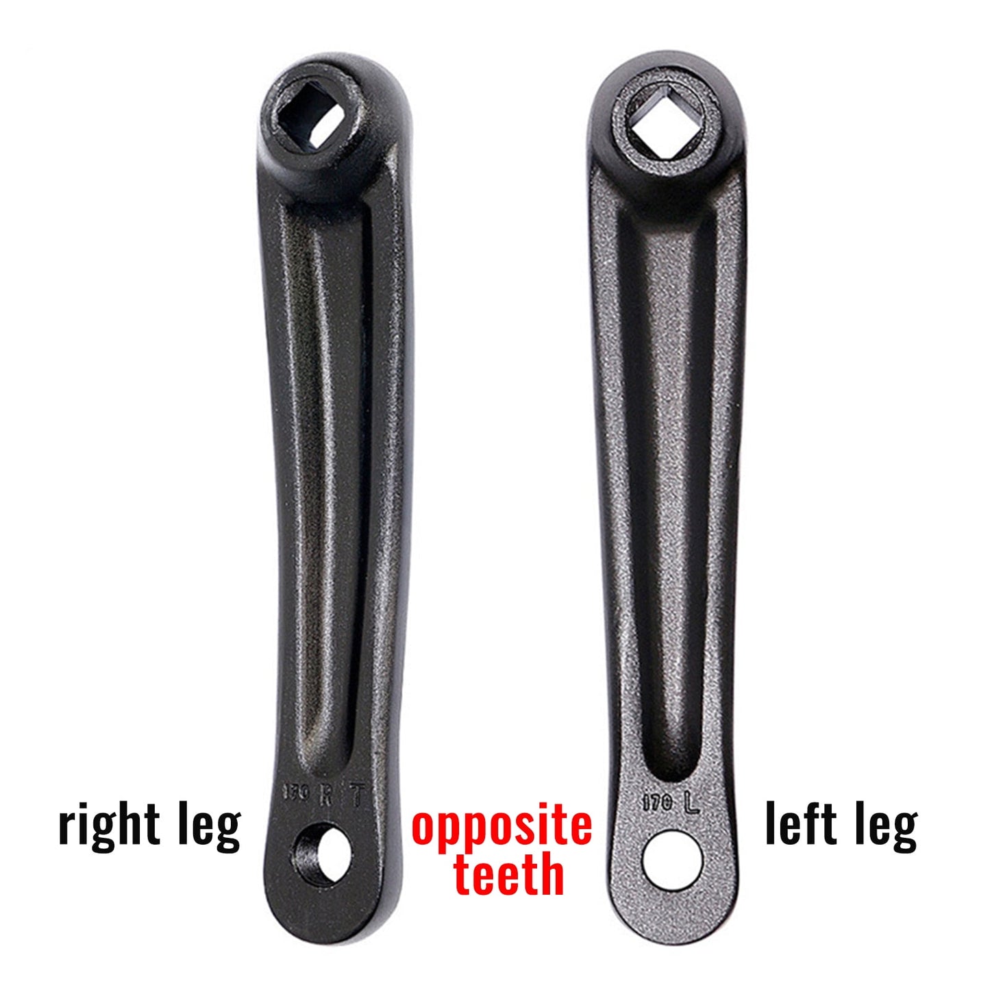 2Pcs 170mm Aluminum MTB Mountain Road Bike Crank Bicycle Square/Rhombic Hole Crankset Cycling Repair Part Left Crank Arm