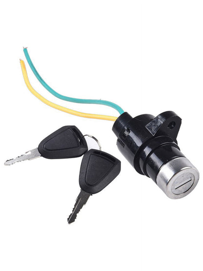 1 Set Ignition Key Ebike Switch 2 Wire Position For Electric Scooter E-Bike Lock