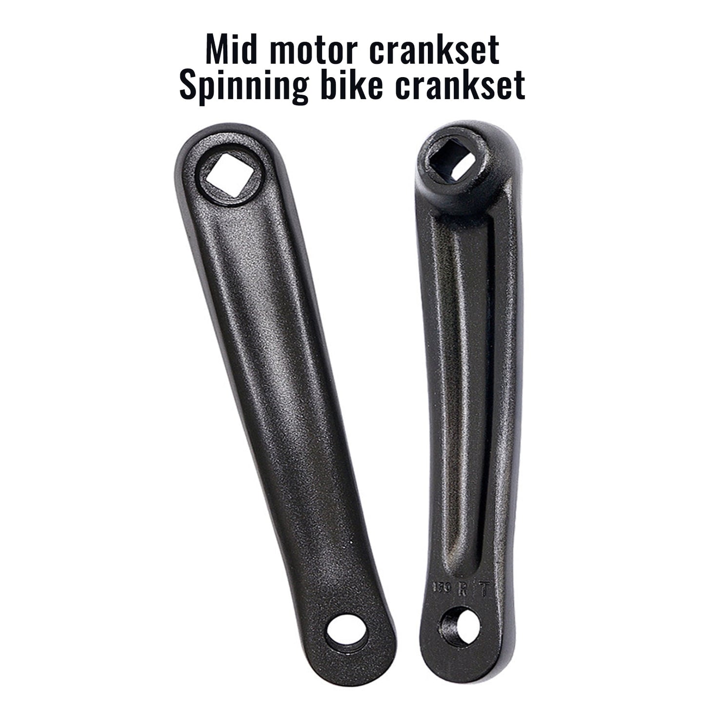 2Pcs 170mm Aluminum MTB Mountain Road Bike Crank Bicycle Square/Rhombic Hole Crankset Cycling Repair Part Left Crank Arm